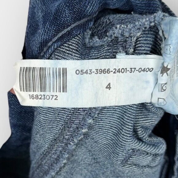 Bluenotes High Rise Mom Denim Cargo Shorts Size 4 Utility Rolled Hem - Picture 8 of 8